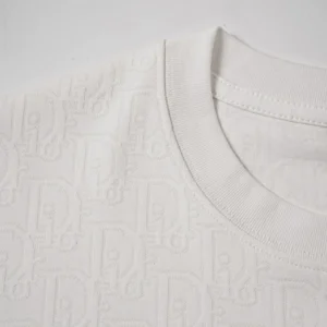 Dior Men Oblique T-Shirt Relaxed Fit White Cotton Jersey 693J633A3145