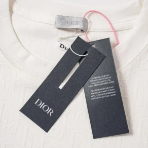 Dior Men Oblique T-Shirt Relaxed Fit White Cotton Jersey 693J633A3145
