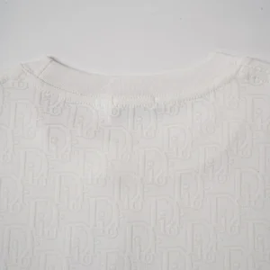 Dior Men Oblique T-Shirt Relaxed Fit White Cotton Jersey 693J633A3145