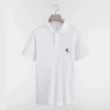 Dior Men Polo Shirt with Dior Clover Embroidery White Cotton Piqué