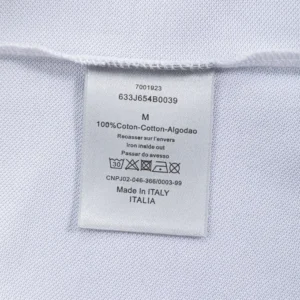 Dior Men Polo Shirt with Dior Clover Embroidery White Cotton Piqué