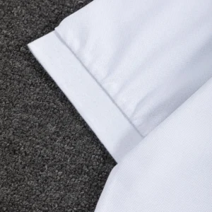 Dior Men Polo Shirt with Dior Clover Embroidery White Cotton Piqué