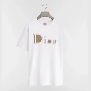 Dior Men Reverse T-Shirt Relaxed Fit White Cotton Jersey 683J668B3036