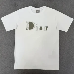 Dior Men Reverse T-Shirt Relaxed Fit White Cotton Jersey 683J668B3036