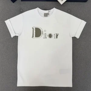 Dior Men Reverse T-Shirt Relaxed Fit White Cotton Jersey 683J668B3036