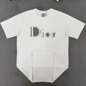 Dior Men Reverse T-Shirt Relaxed Fit White Cotton Jersey 683J668B3036