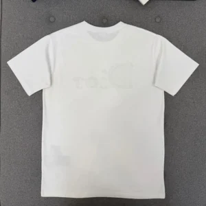 Dior Men Reverse T-Shirt Relaxed Fit White Cotton Jersey 683J668B3036
