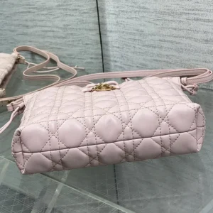 Dior Women Adiorable Mini Bucket Bag Soupir Pink Cannage Lambskin S2611OUQA