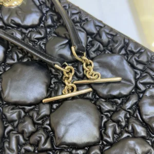 Dior Women Small Dior Crunchy Bag Black Puffy Macrocannage Calfskin M1416OUYA