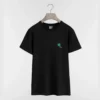 Dior Women T-Shirt with Dior Clover Embroidery, Regular Fit Black Cotton Jersey