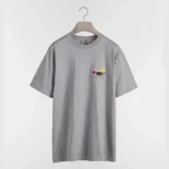 Dior Men T-Shirt with Horse Embroidery Relaxed Fit Gray Cotton Jersey 683J624A0677