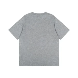 Dior Men T-Shirt with Horse Embroidery Relaxed Fit Gray Cotton Jersey 683J624A0677