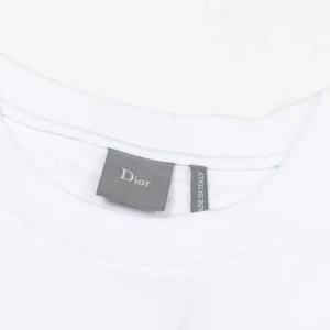 Dior Women T-Shirt with Horse Embroidery Relaxed Fit White Cotton Jersey 683J624A0677