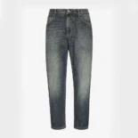 Dolce Gabbana D&G Men Light Blue Wash Loose Stretch Jeans-GYJDADG8