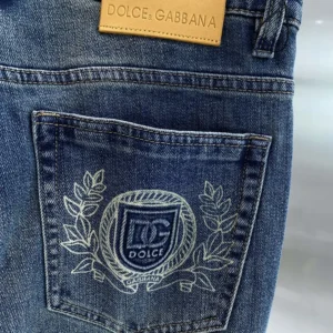Dolce Gabbana D&G Men Light Blue Wash Loose Stretch Jeans-GYJDADG8