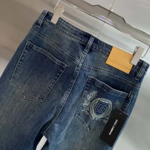 Dolce Gabbana D&G Men Light Blue Wash Loose Stretch Jeans-GYJDADG8