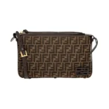 Fendi Men Simply FF Shoulder Bag with Fendi Baguette Motif