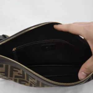 Fendi Men Simply FF Shoulder Bag with Fendi Baguette Motif