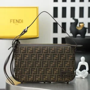 Fendi Men Simply FF Shoulder Bag with Fendi Baguette Motif