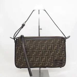 Fendi Men Simply FF Shoulder Bag with Fendi Baguette Motif