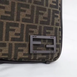Fendi Men Simply FF Shoulder Bag with Fendi Baguette Motif