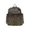 Fendi Men Strike Medium FF Jacquard Fabric Backpack-Brown