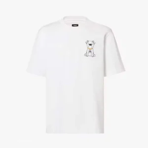 Fendi Men White Cotton T-shirt FY0936AW0NF0QA0