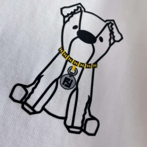 Fendi Men White Cotton T-shirt FY0936AW0NF0QA0