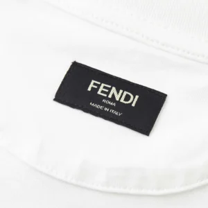 Fendi Men White Cotton T-shirt FY0936B05MF0H0G