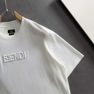 Fendi Men White Cotton T-shirt FY1319AY0GF0QA0