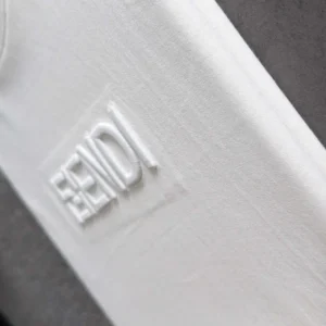 Fendi Men White Cotton T-shirt FY1319AY0GF0QA0