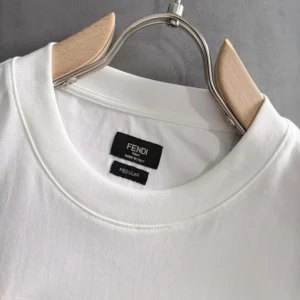 Fendi Men White Cotton T-shirt FY1319AY0GF0QA0