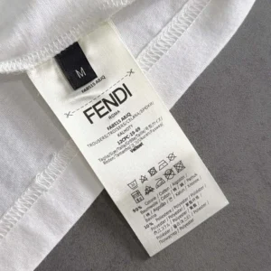 Fendi Men White Cotton T-shirt FY1319AY0GF0QA0