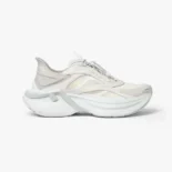 Fendi Unisex F-Light Sneakers White Leather and Mesh Running Shoes