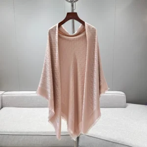 Fendi Unisex FF Pink Organic Silk Shawl FXT069AJW7F0QD1