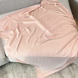 Fendi Unisex FF Pink Organic Silk Shawl FXT069AJW7F0QD1