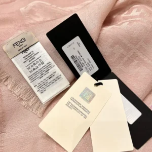 Fendi Unisex FF Pink Organic Silk Shawl FXT069AJW7F0QD1