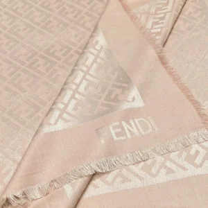 Fendi Unisex FF Pink Organic Silk Shawl FXT069AJW7F0QD1