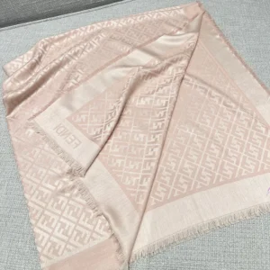 Fendi Unisex FF Pink Organic Silk Shawl FXT069AJW7F0QD1