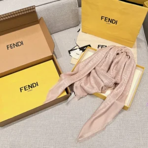 Fendi Unisex FF Pink Organic Silk Shawl FXT069AJW7F0QD1
