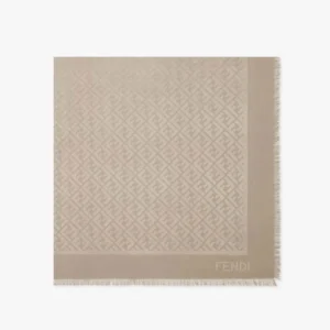 Fendi Unisex FF Shawl Dove Gray Silk and Wool Shawl FXT069AJW7F1N3T