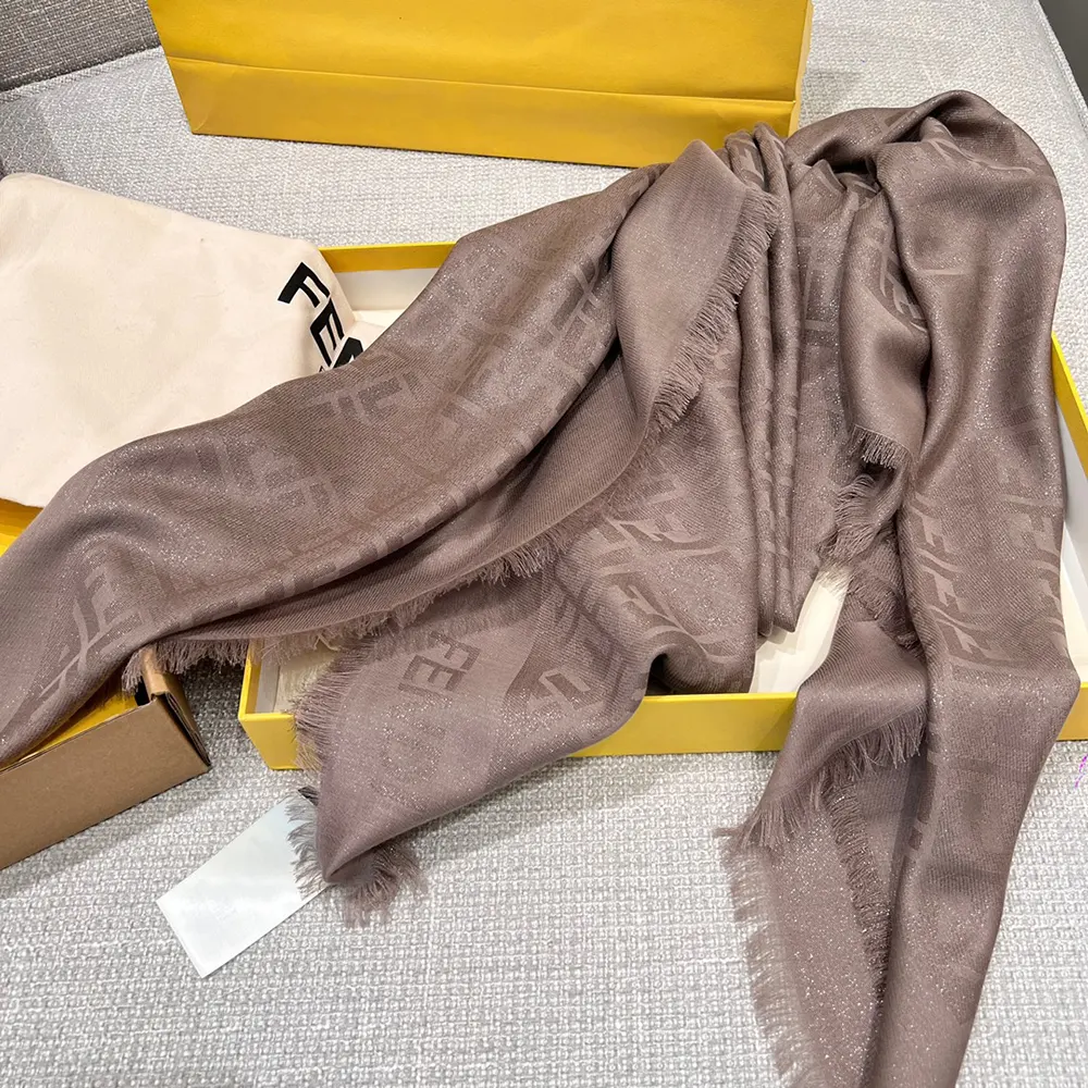 Fendi Unisex FF Shawl Dove Gray Silk and Wool Shawl FXT069AJW7F1N3T 4 Fendi Unisex FF Shawl Dove Gray Silk and Wool Shawl FXT069AJW7F1N3T
