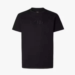 Fendi Women Black Cotton T-shirt FY1319AY0GF0QA1