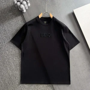 Fendi Women Black Cotton T-shirt FY1319AY0GF0QA1