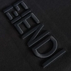 Fendi Women Black Cotton T-shirt FY1319AY0GF0QA1
