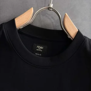 Fendi Women Black Cotton T-shirt FY1319AY0GF0QA1
