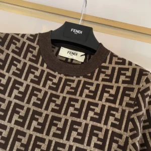 Fendi Women Brown FF Cotton Dress FZDD54ASJTF0GGE