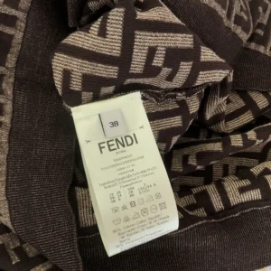 Fendi Women Brown FF Cotton Dress FZDD54ASJTF0GGE