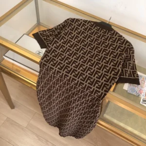 Fendi Women Brown FF Cotton Dress FZDD54ASJTF0GGE