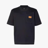 Fendi Women Dark Blue Cotton T-shirt FY0936B05IF0QG0